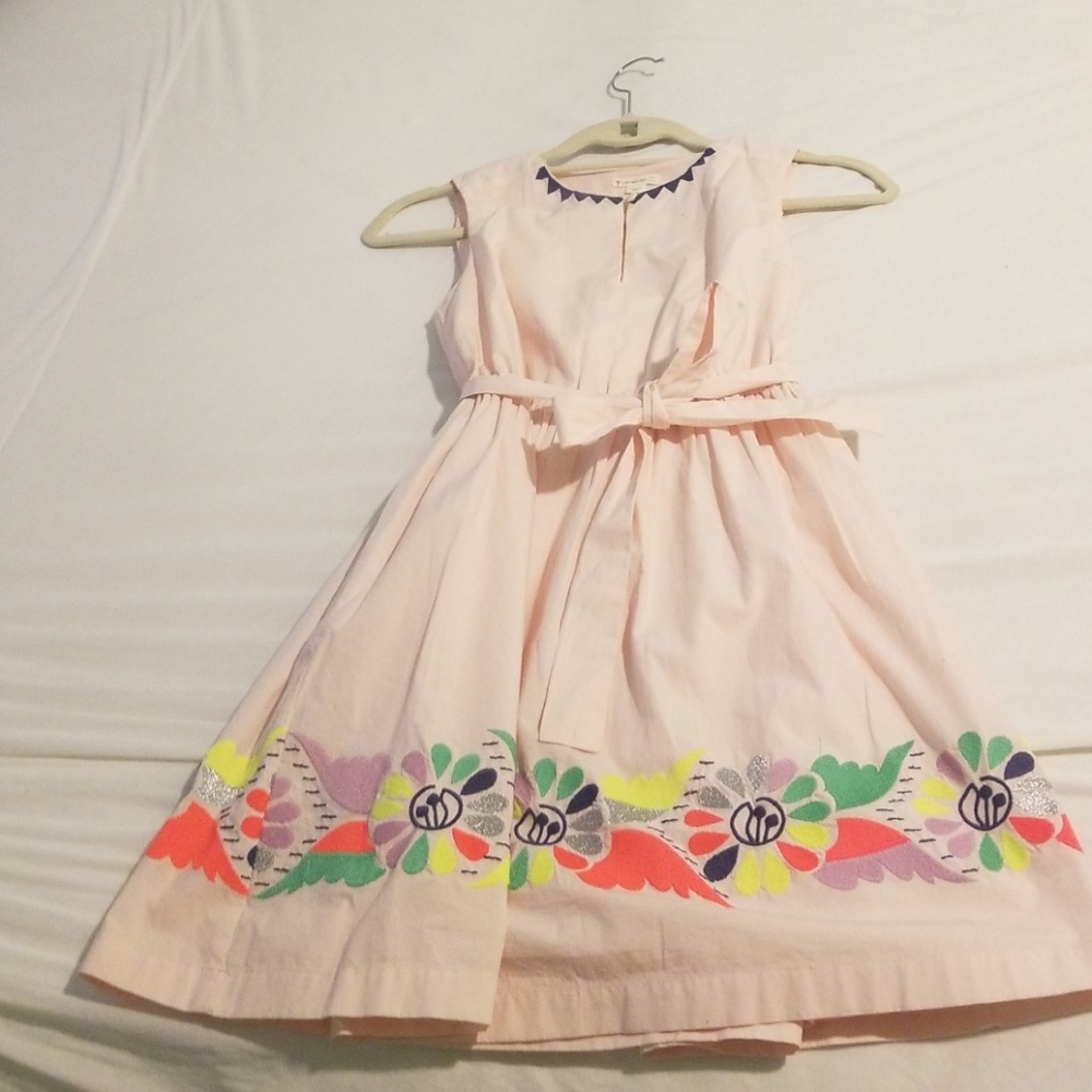 Young girls pink dress